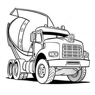 Constructie Cement Truck Kleurplaat 23524-21557