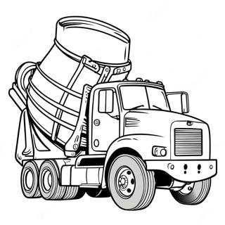 Constructie Cement Truck Kleurplaat 23524-21558