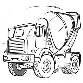 Constructie Cement Truck Kleurplaat 23524-21730