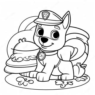 Paw Patrol Thanksgiving Kleurplaat 23553-21579