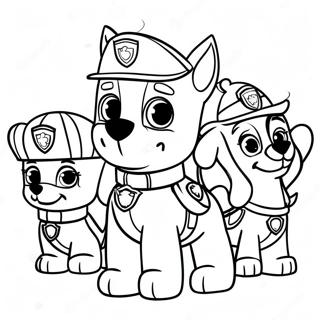 Charmante Paw Patrol Personages Bij Thanksgiving Kleurplaat 23554-21753