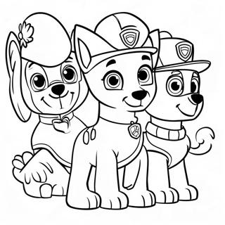 Charmante Paw Patrol Personages Bij Thanksgiving Kleurplaat 23554 21756