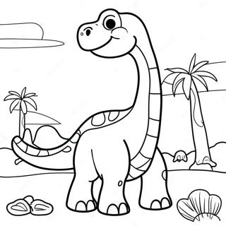 Brontosaurus Kleurplaat 23633-21643