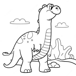 Brontosaurus Kleurplaat 23633-21816