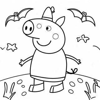 Peppa Pig Halloween Kleurplaat 23643-21821