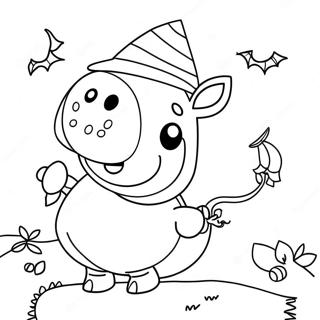 Peppa Pig Halloween Kleurplaat 23643-21822