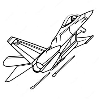 F18 Jachtvliegtuig In Vlucht Kleurplaat 23664-21843