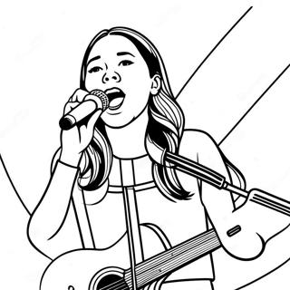 Olivia Rodrigo Zingt Op Het Podium Kleurplaat 2382-1951