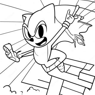 Sonic Spiderman In Actie Kleurplaat 23934-22059