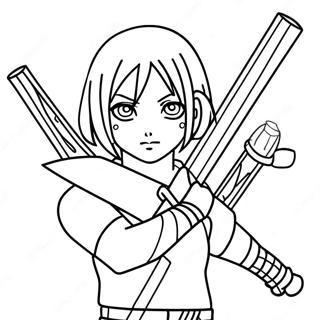 Sakura Haruno In Strijdhouding Kleurplaat 23964-22083