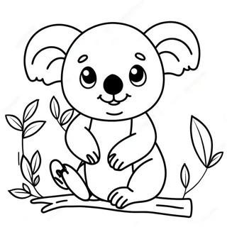 Schattige Koala Kleurplaat 24004-22114