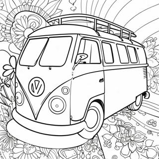 Groovy Hippie Bus Kleurplaat 24034-22140