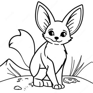 Fennec Vos Kleurplaat 24224-22279