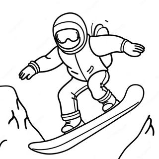 Snowboarden Kleurplaten