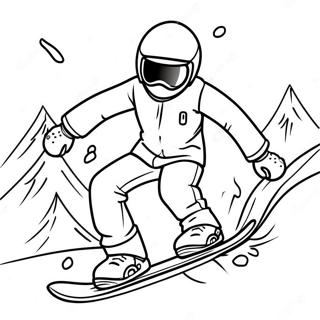 Snowboarden Kleurplaat 24334-22366