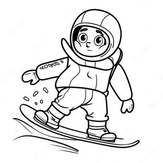 Snowboarden Kleurplaat 24334-22367