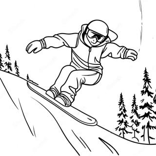 Coole Snowboarder Die Tricks Doet Kleurplaat 24335-22370