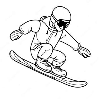 Coole Snowboarder Die Tricks Doet Kleurplaat 24335-22372