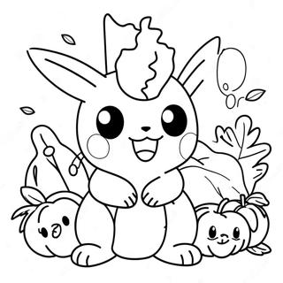 Pokemon Thanksgiving Kleurplaat 24454-22462