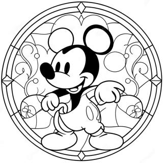 Mickey Mouse Glas In Lood Kleurplaat 24545-22538