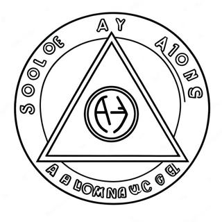 Kleurplaat Van Het Alcoholics Anonymous Logo 24604-22584