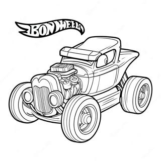 Kleurplaat Van Bone Shaker Hot Wheels 24635-22600