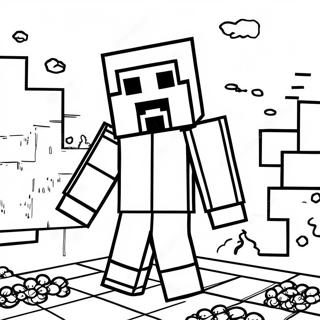 Minecraft Steve Kleurplaten