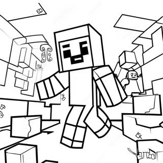 Kleurplaat Van Minecraft Steve 24715-22664