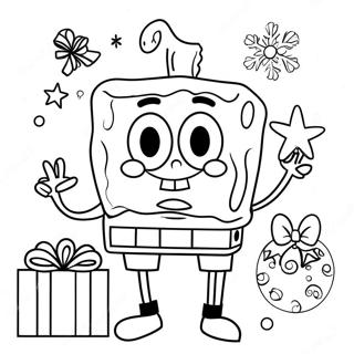 Spongebob Kerst Kleurplaten