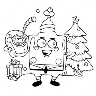 Spongebob Kerst Kleurplaat 2482-2019