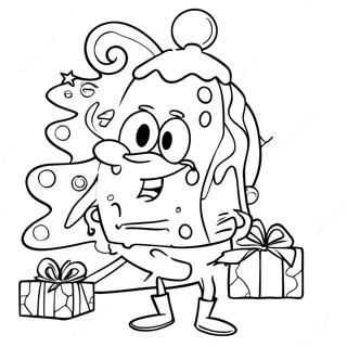 Spongebob Kerst Kleurplaat 2482-2020