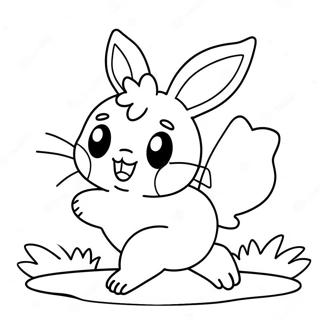 Schattige Scorbunny Rennende Kleurplaat 24966-22865