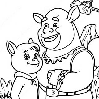 Shrek En Donkey Avontuur Kleurplaat 25036-22921