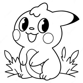 Schattige Baby Pokemon Die Speelt Kleurplaat 25136-23002