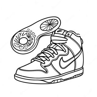 Kleurige Nike Dunks Sneaker Kleurplaat 25486-23470