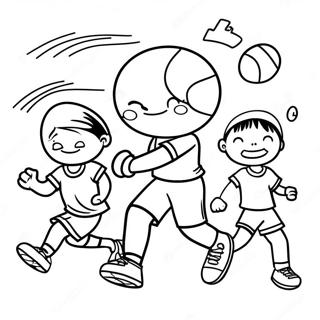 Actieve Kinderen Die Sporten Kleurplaat 25606-23567