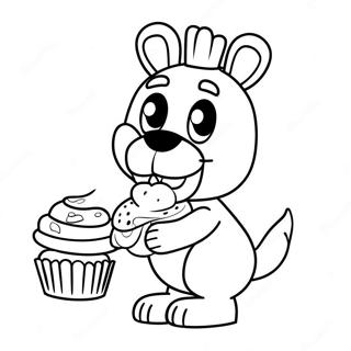 Chica Fnaf Met Cupcake Kleurplaat 25667-23608