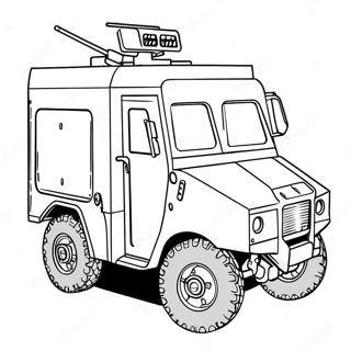 Gepantserde Swat Truck Kleurplaat 25757-23678