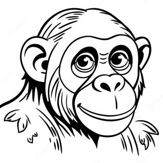 Kleurplaat Van Een Chimpansee 26096-23946