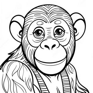 Kleurplaat Van Een Chimpansee 26096-23948