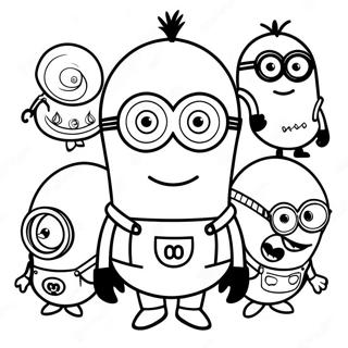 Kleurplaat Van Minion Personages 26277-24095