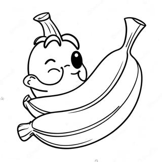 Banaan Eet Kleurplaat 26452-24220