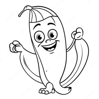 Grappig Banaan Personage Kleurplaat 26453-24221