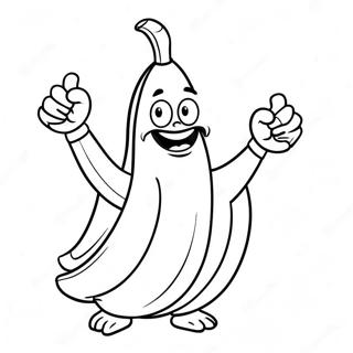 Grappig Banaan Personage Kleurplaat 26453-24222