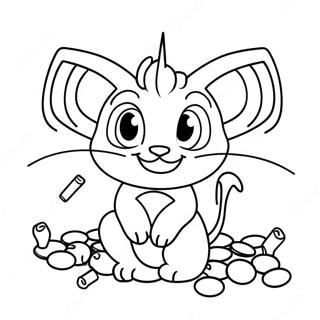 Schattige Meowth Met Munten Kleurplaat 26713-24431