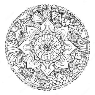 Ingewikkelde Bloem Mandala Kleurplaat 26793-24493