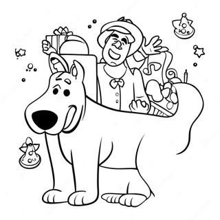 Scooby Doo Kerst Kleurplaat 26832-24524