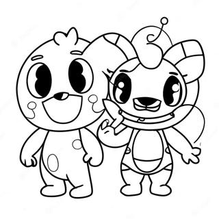 Chibi Zon En Maan Fnaf Figuren Kleurplaat 27013-24669