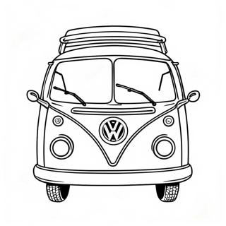 60s Retro Volkswagen Bus Kleurplaat 27123-24759