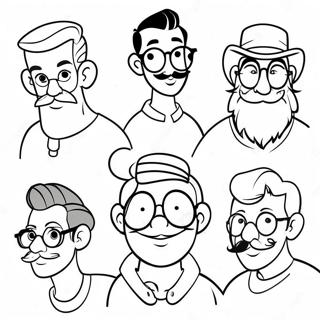 Hipster Disney Personages Kleurplaat 27142-24772